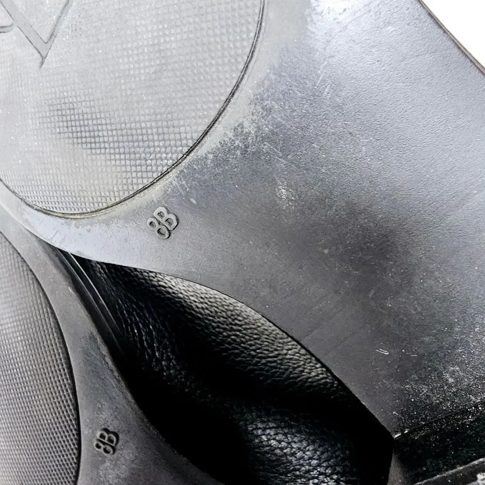 90s Lauren Ralph Lauren Mariella Pebbled Leather Two Tone Riding Boots Size 8